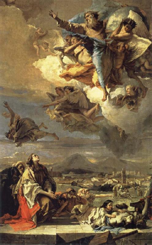 Giambattista Tiepolo Hl. Thekla erlost Este of the plague